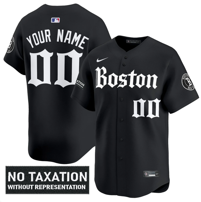 Men's Black Boston Red Sox ACTIVE PLAYER Custom 'Retro Newspaper Edition' Vapor Premier Limited Stitched Baseball Jersey
